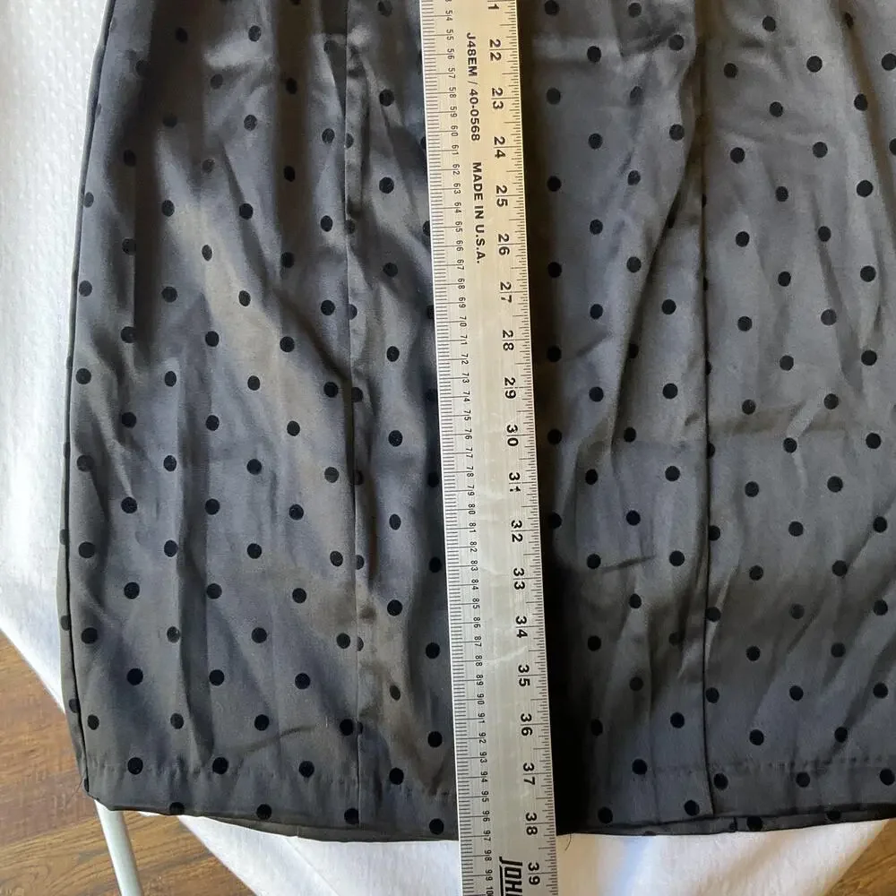 My Michelle Women Dress 11 Black Polka Dot Sheath Satin Coquettecore Bow - Picture 9 of 9
